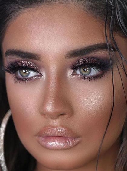 زیر سازی پوست برنزه و انتخاب رژلب و رژگونه، آرایش برنز با موی بلوند و مشکی